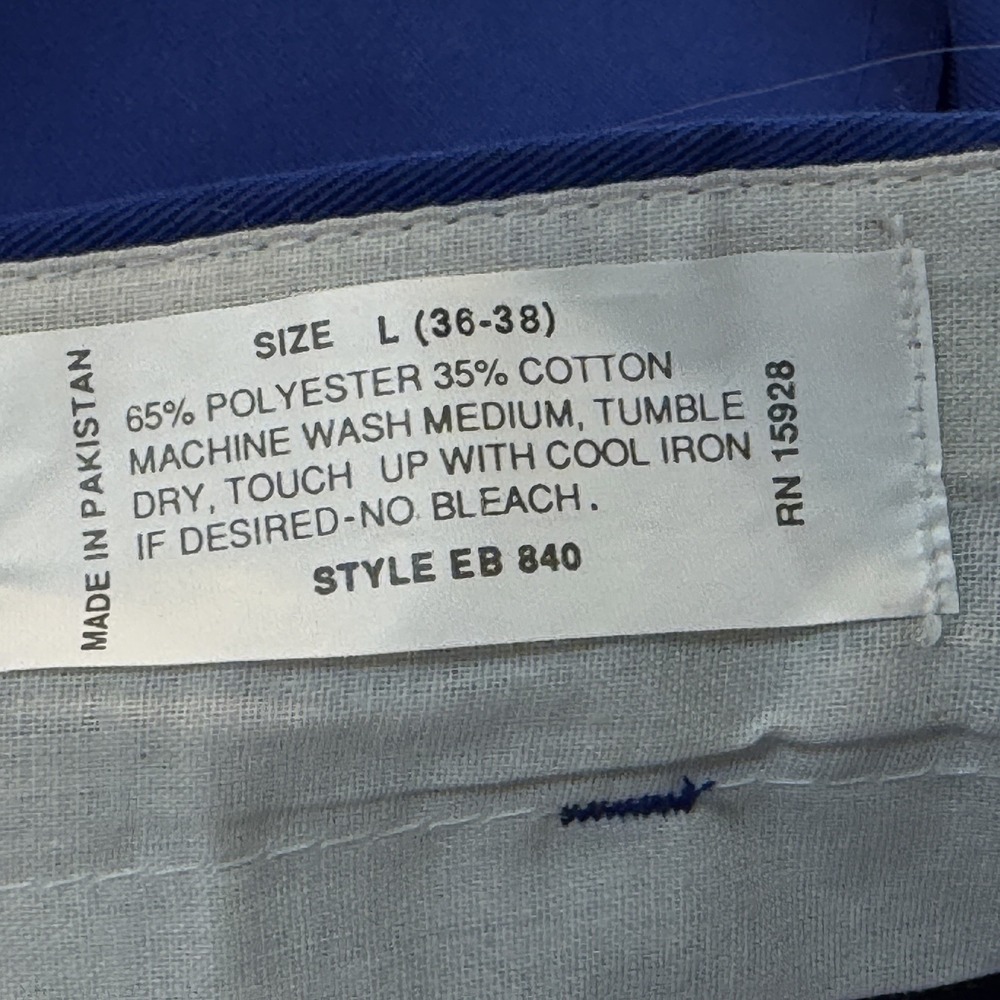 Vintage McGregor Chino Shorts Mens Large (36-38) Royal Blue Elastic Waist Coach - Picture 6 of 6